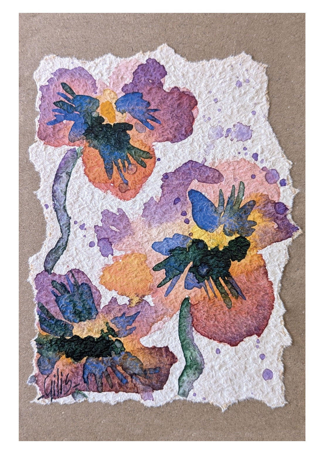 Handgemaakt Bloemenkaartje 1