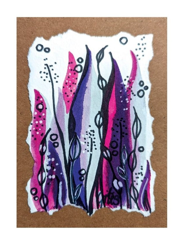 Handgemaakt Wenskaartje "Lavendel 5"