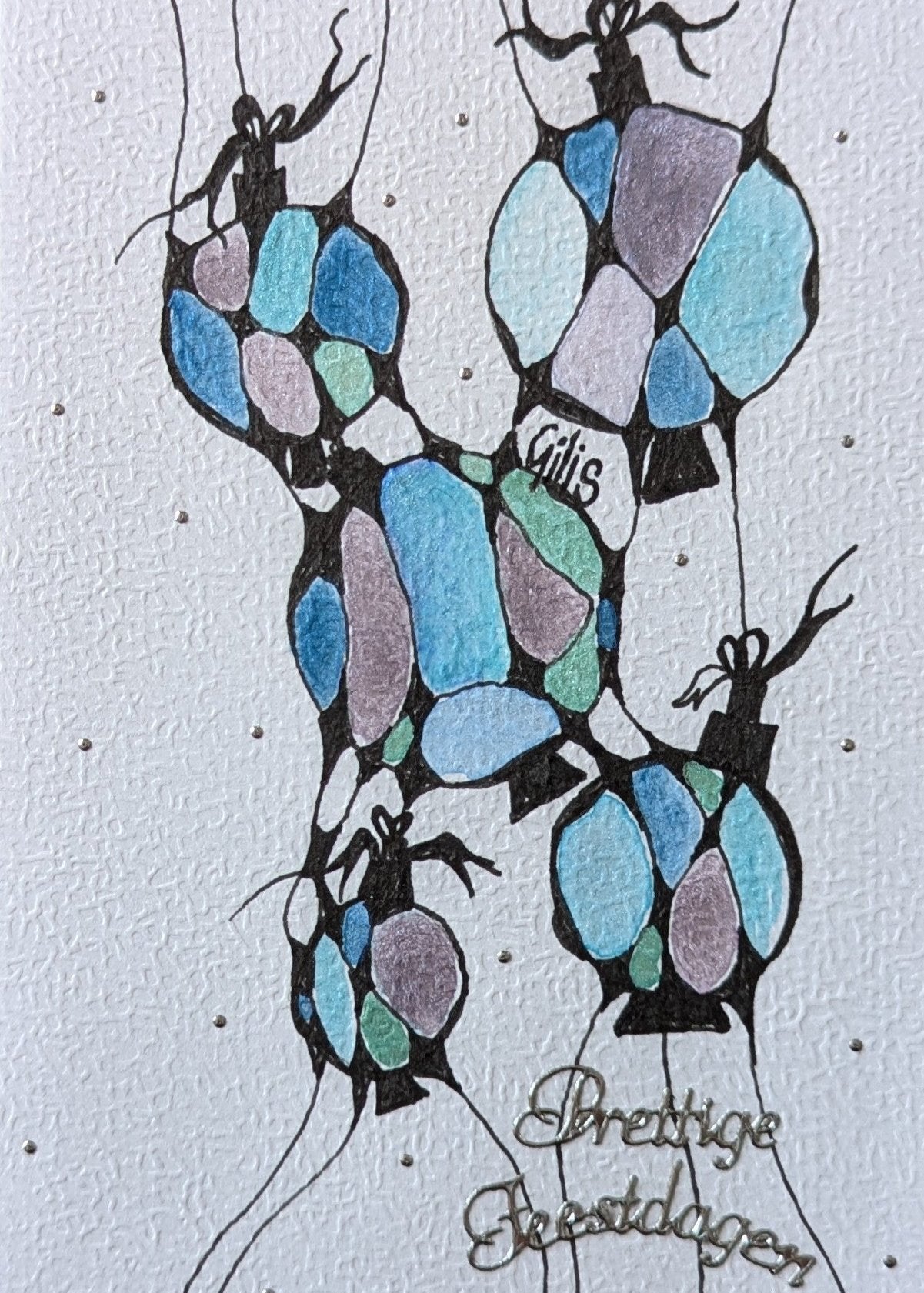 Op aanvraag - Workshop kerstkaart met neurografische kunst en metallic aquarelverf