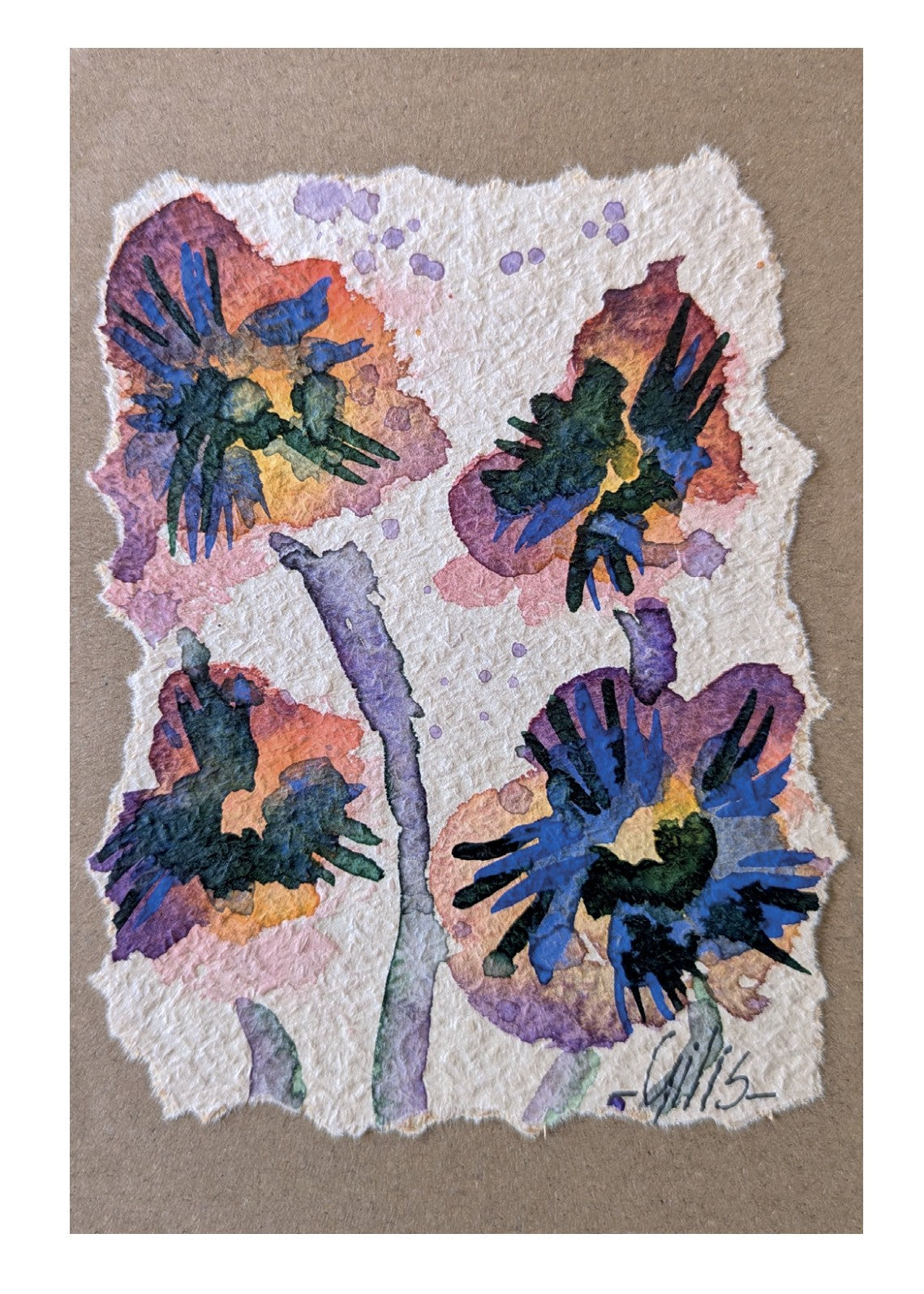 Handgemaakt Bloemenkaartje 4