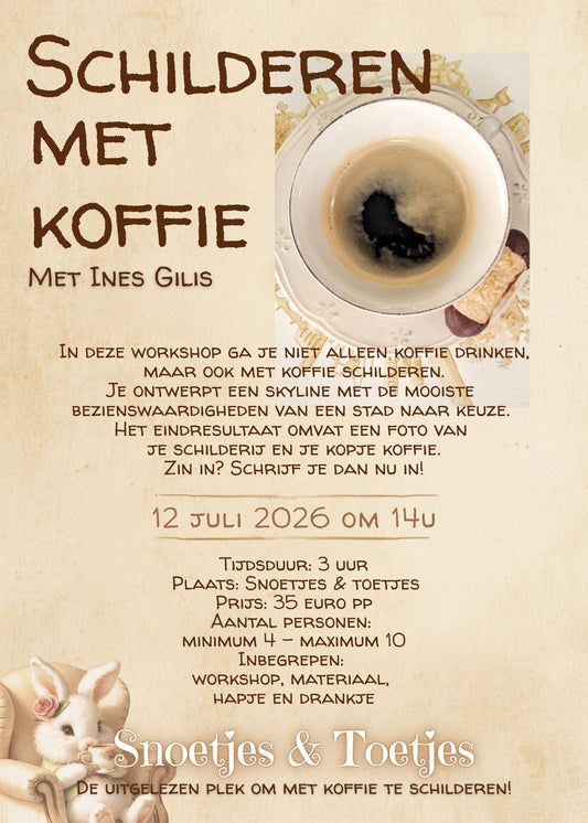 Workshop schilderen met koffie - Snoetjes en Toetjes - 12 jul 2026 - 14u